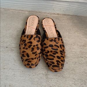 Sole Society leopard mules | size 7.5
